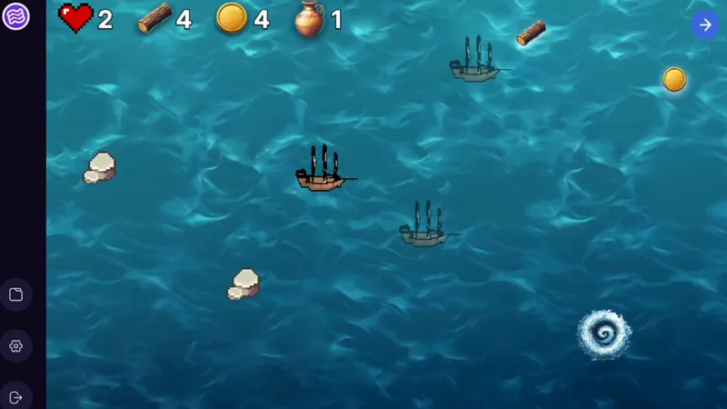Мини-игра «Мореплавание» — управление кораблём и сбор ресурсов в океане
